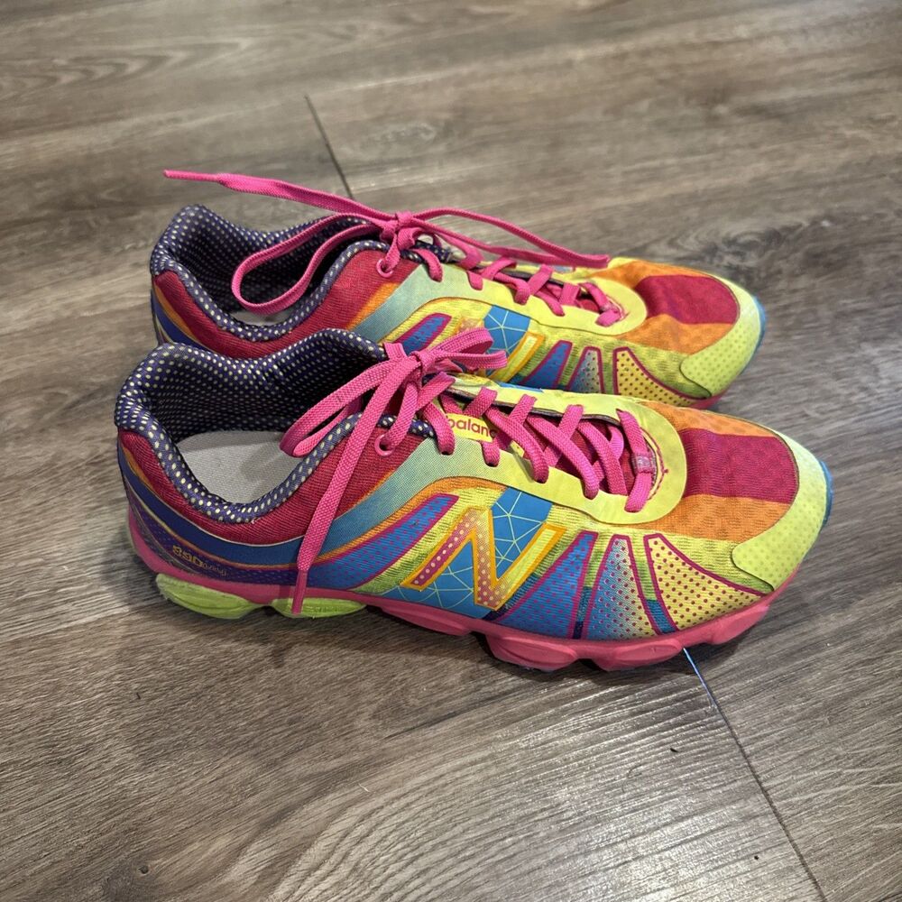 New Balance 890v4 Running Shoes mens Size 6 In Neon Rainbow Sneakers KJ890PDG